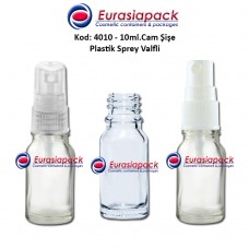 Plastik Spreyli Cam Parfüm Şişesi Kod: 4010 - 10ml.