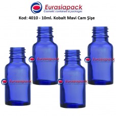 Cam İlaç - Ecza Şişesi 10ml. Kobalt Mavi Kod 4010